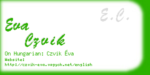 eva czvik business card
